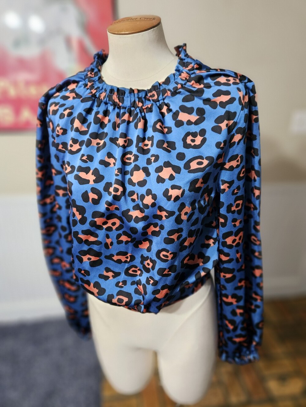 Glam Leopard Print Top Medium
